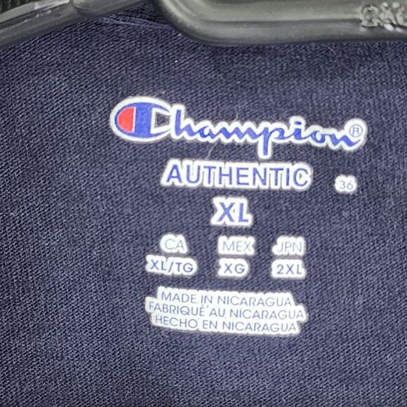 Men's Blue Champion T-Shirt Drexel University Crew Neck Short Sleeve Size XL - Picture 6 of 10